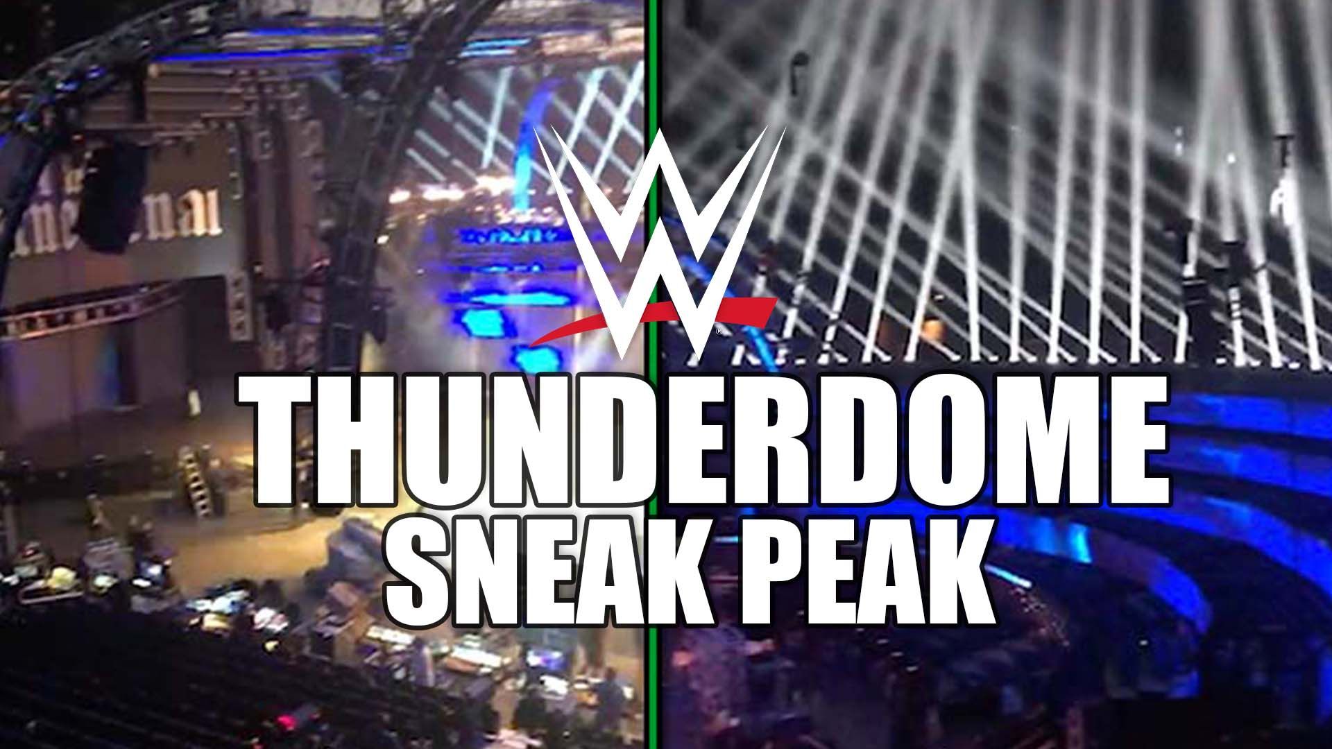 wwe thunderdome new set video being built amway center orlando smackdown
