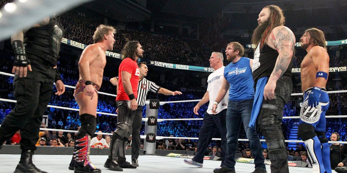 Team Raw men vs. Team Smackdown men Survivor Series 2016