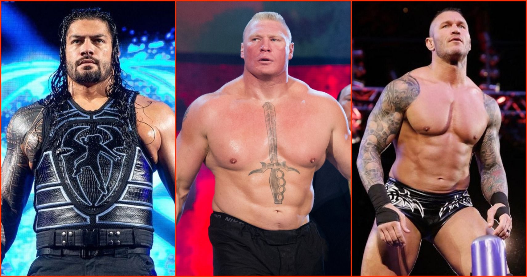 Roman Reigns, Brock Lesnar and Randy Orton