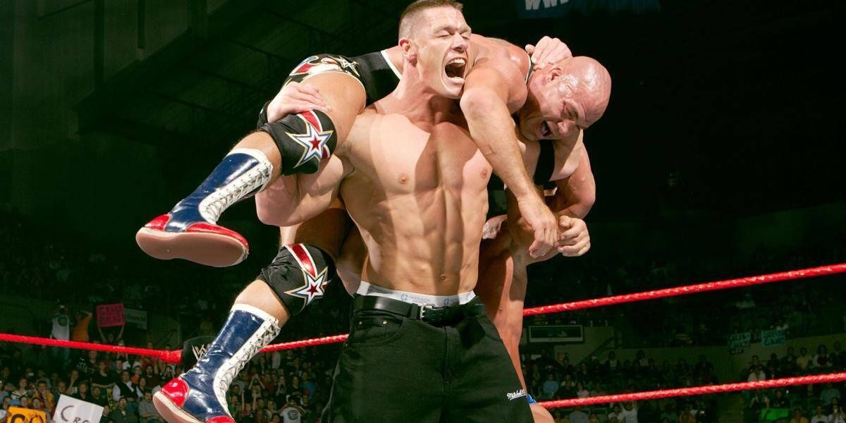 John Cena and Kurt Angle clashed in 2005
