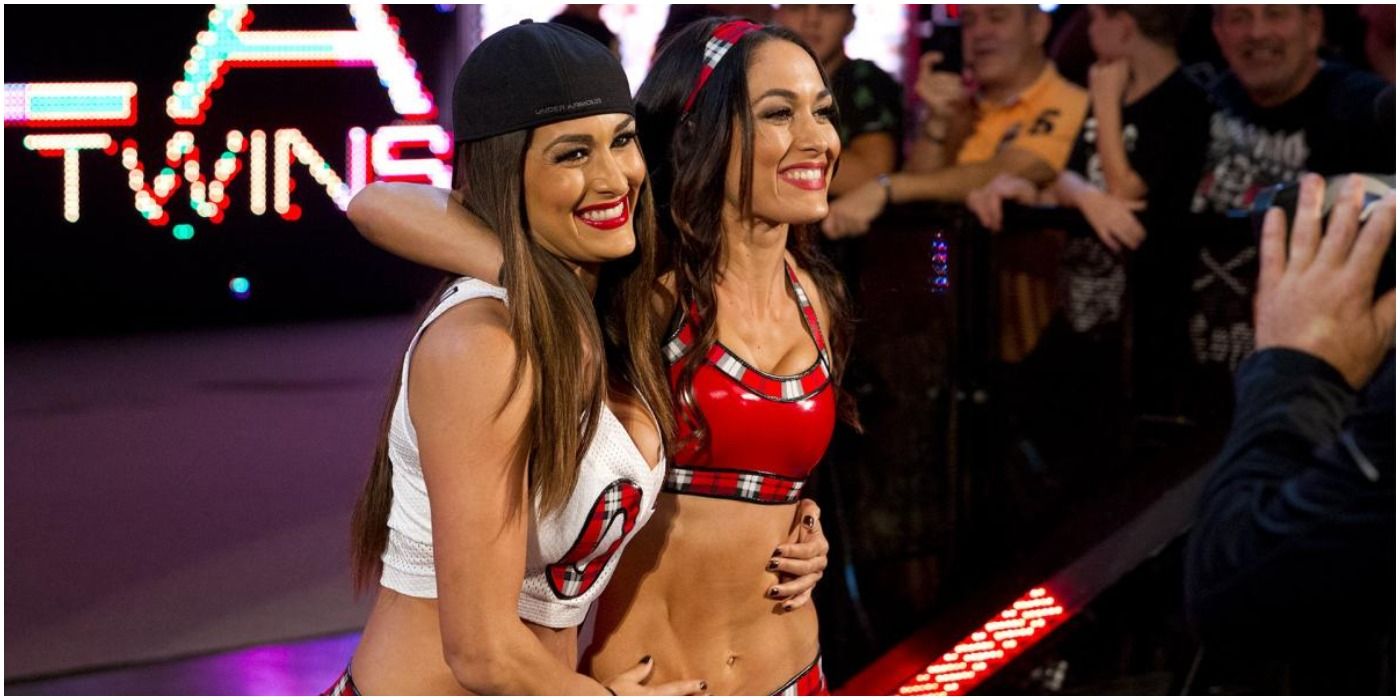 The Bella Twins Following A Victory On Raw