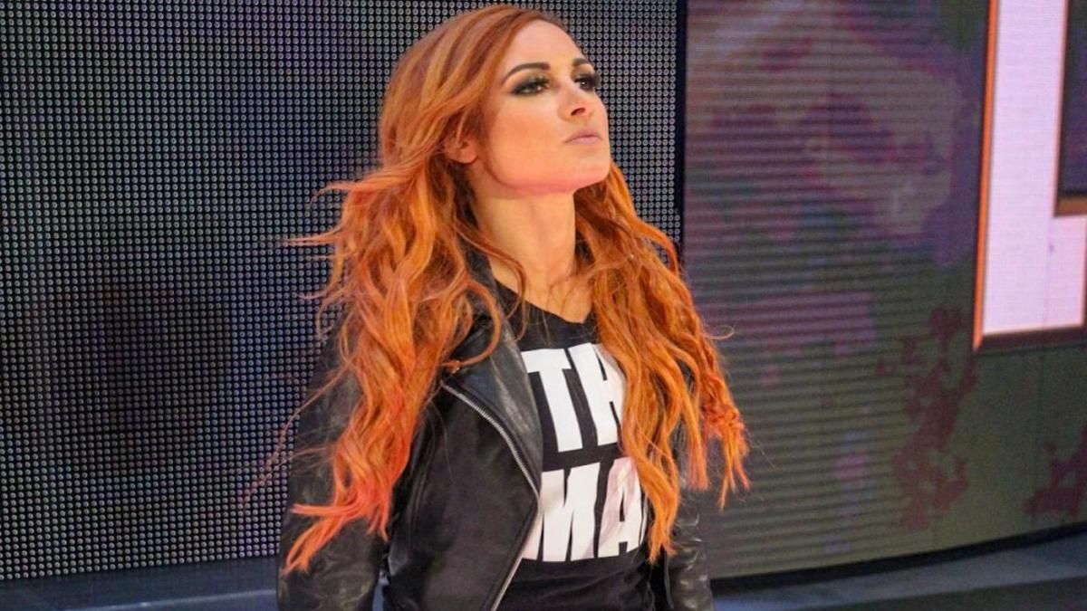 WWE Becky Lynch Standing At The Stage During Her Entrance