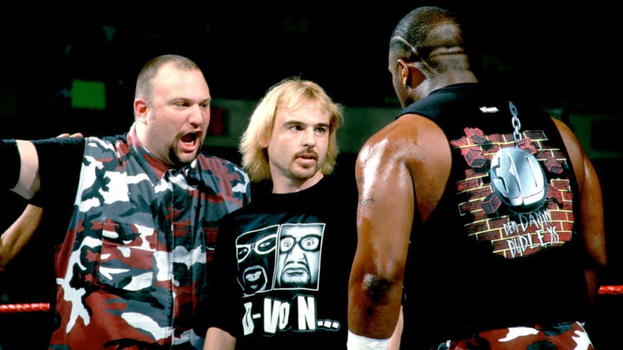 WWE Bubba, Spike and D-Von Dudley Arguing In The Ring