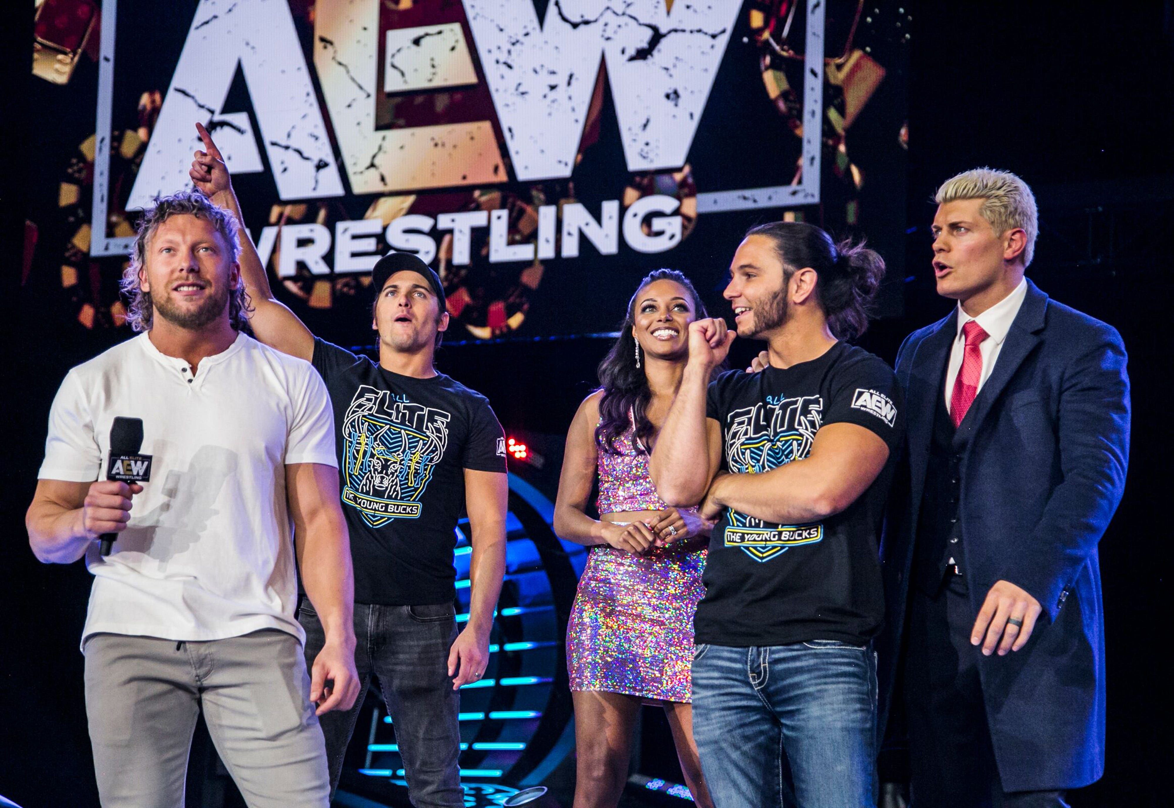 AEW Founders: Kenny Omega, The Young Bucks, Cody and Brandi Rhodes