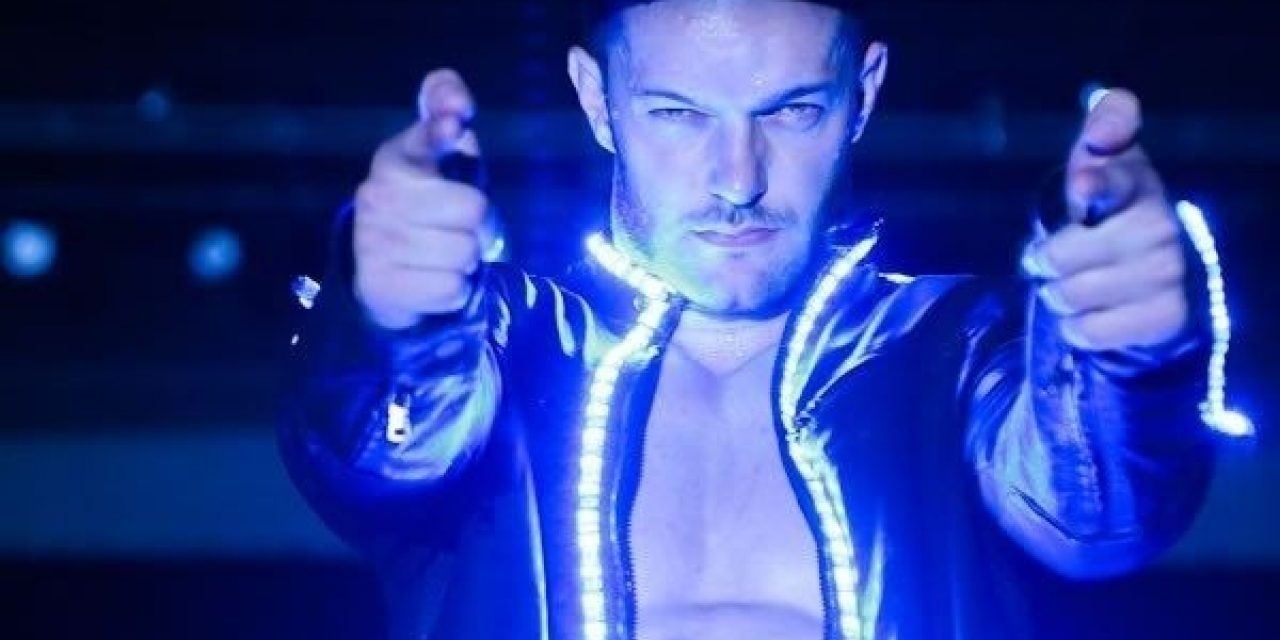 Finn Balor with his light up jacket in NJPW