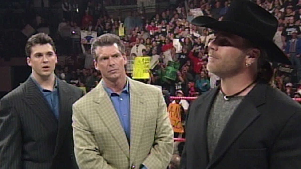 Shawn Michaels as WWF Commissioner, wearing a great hat