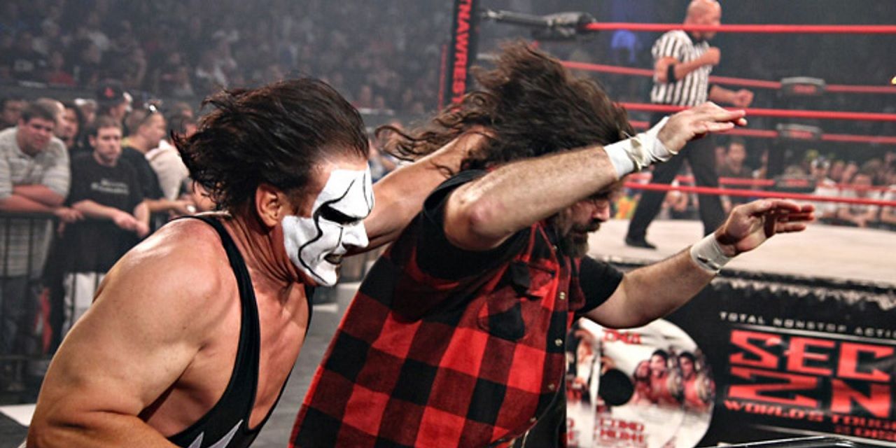 Sting vs Mick Foley in TNA