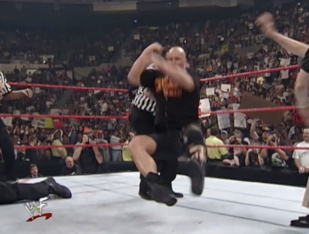 Stone Cold Stunner on a referee