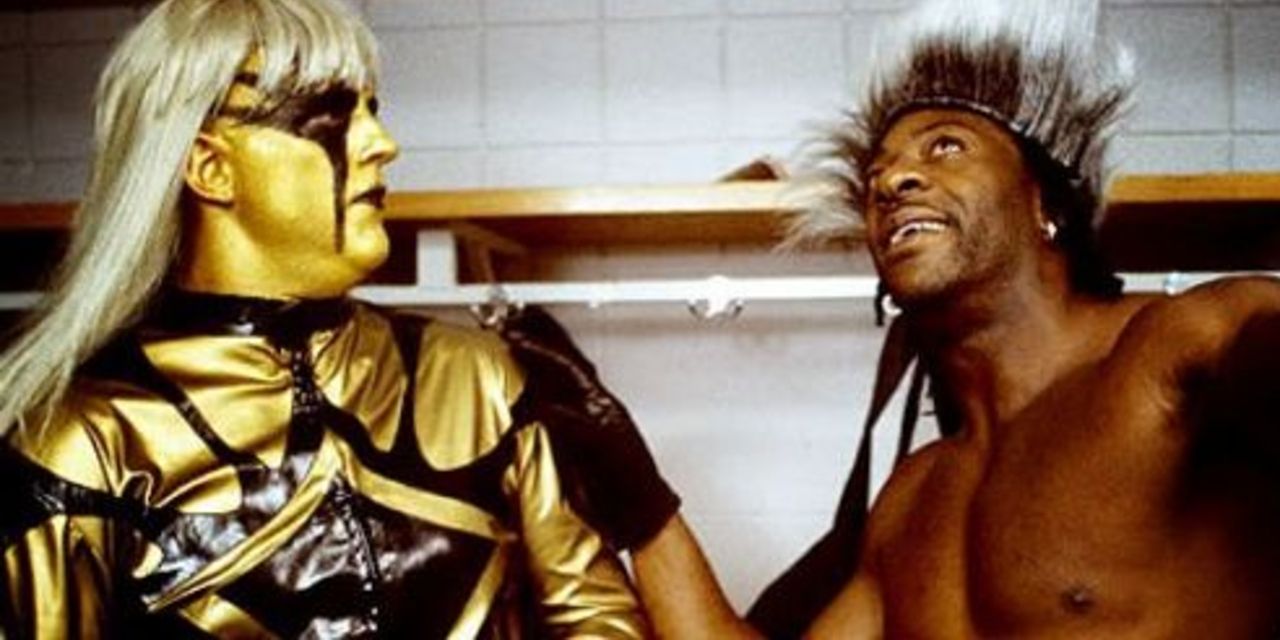 Booker T &amp; Goldust just wearing wigs backstage