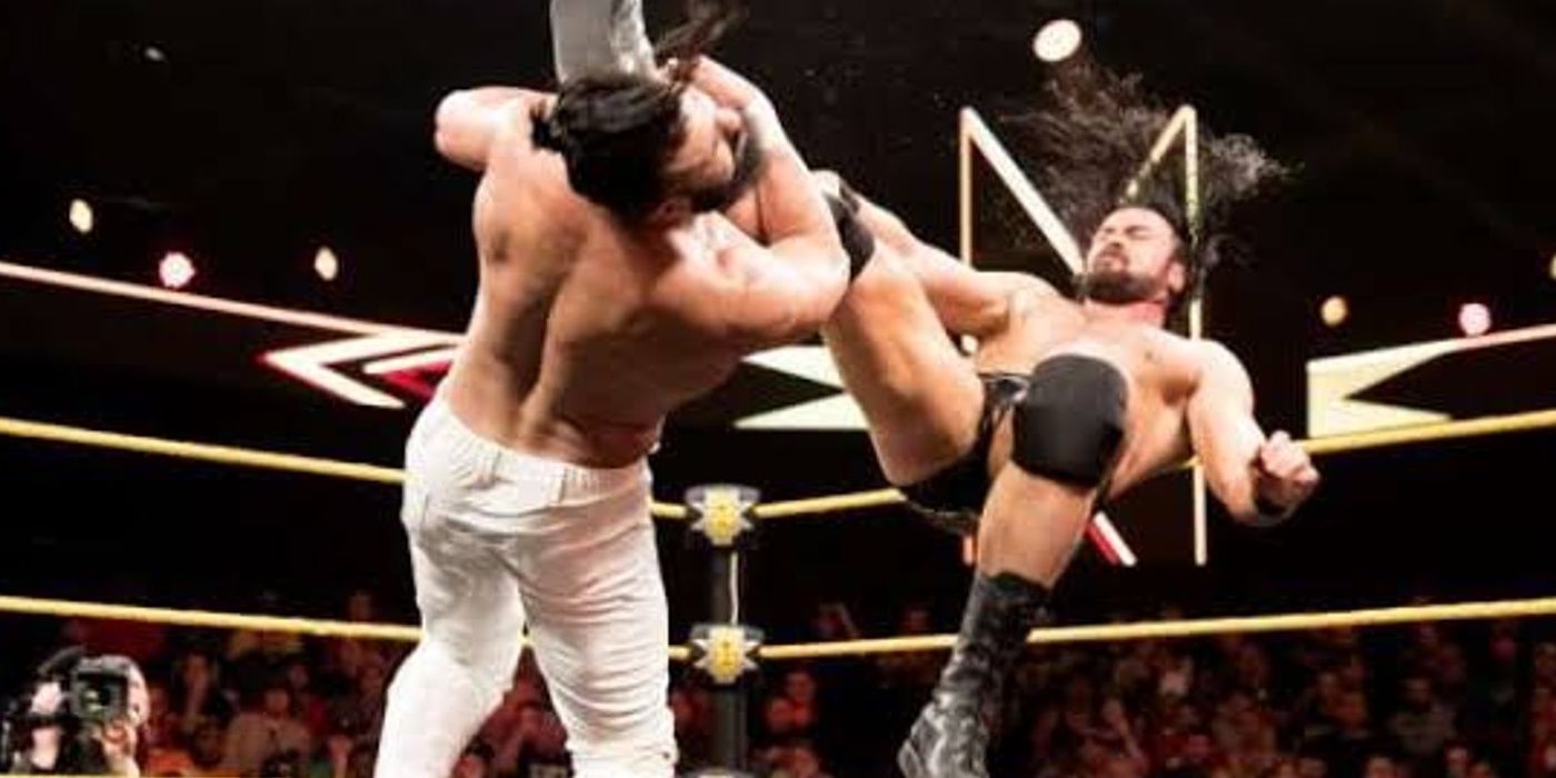 Drew McIntyre Claymore on Andrade