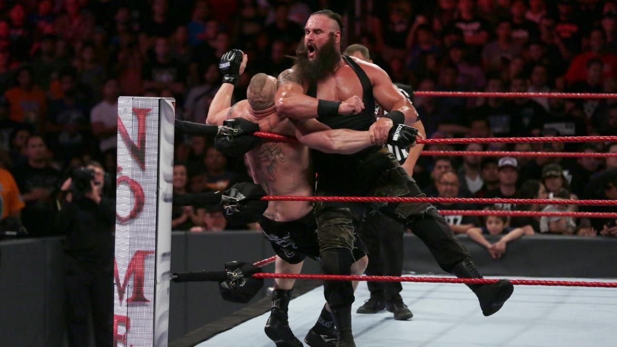Braun Strowman dominando a Brock Lesnar en No Mercy 2017