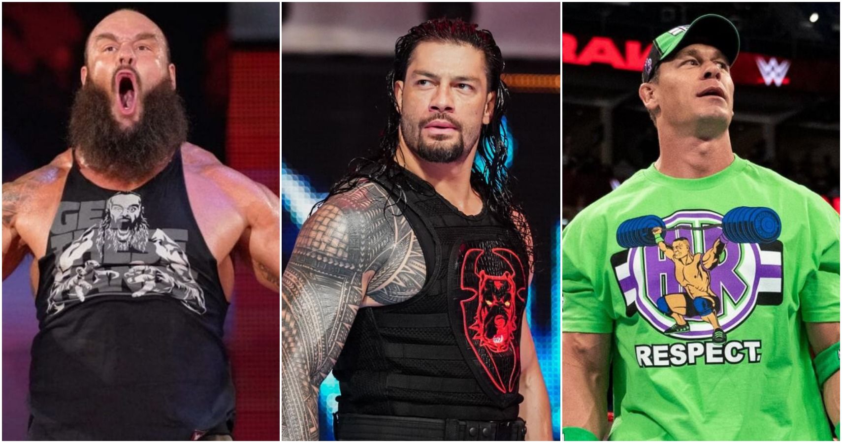 Braun Strowman, Roman Reigns, John Cena