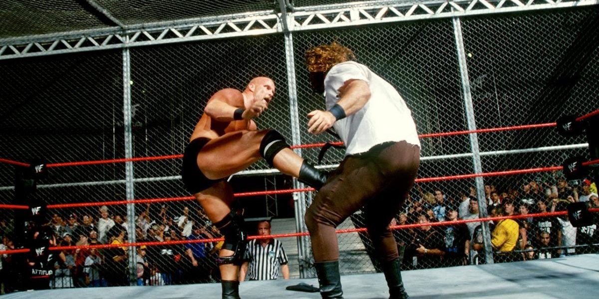 The Undertaker &amp; Stone Cold Steve Austin vs Mankind &amp; Kane HIAC