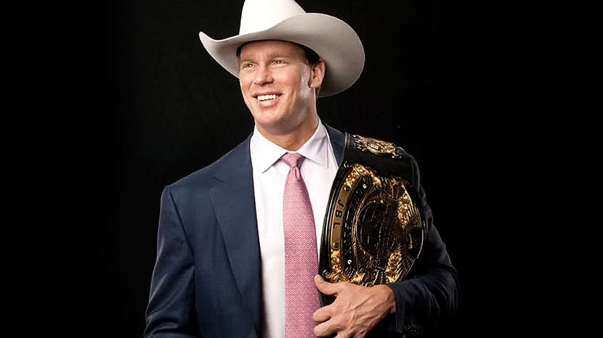 WWE JBL With WWE Championship Posing For Photo