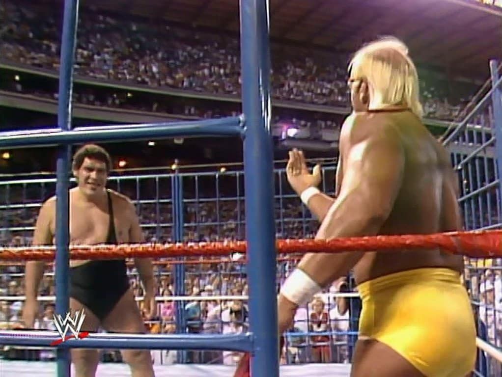 Hulk Hogan vs. Andre The Giant in a steel cage