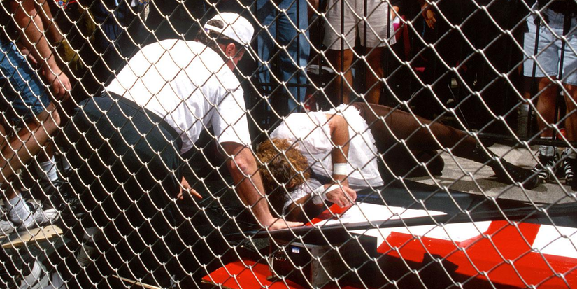 Mankind falls from Hell in a Cell