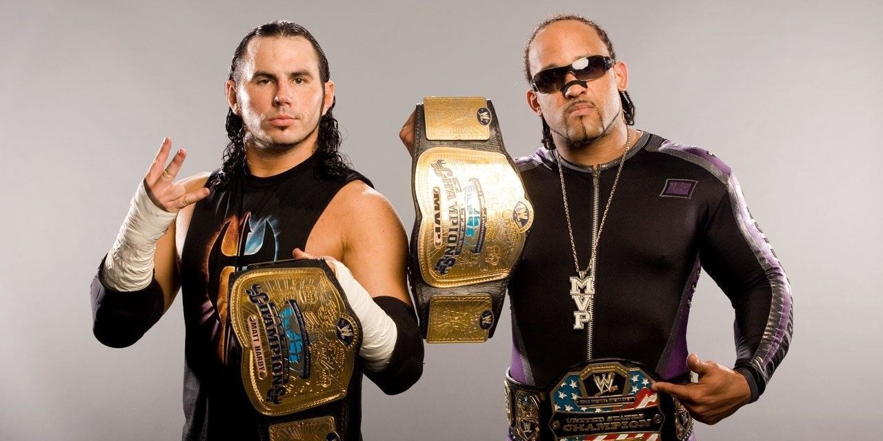 Matt Hardy and MVP as tag champs