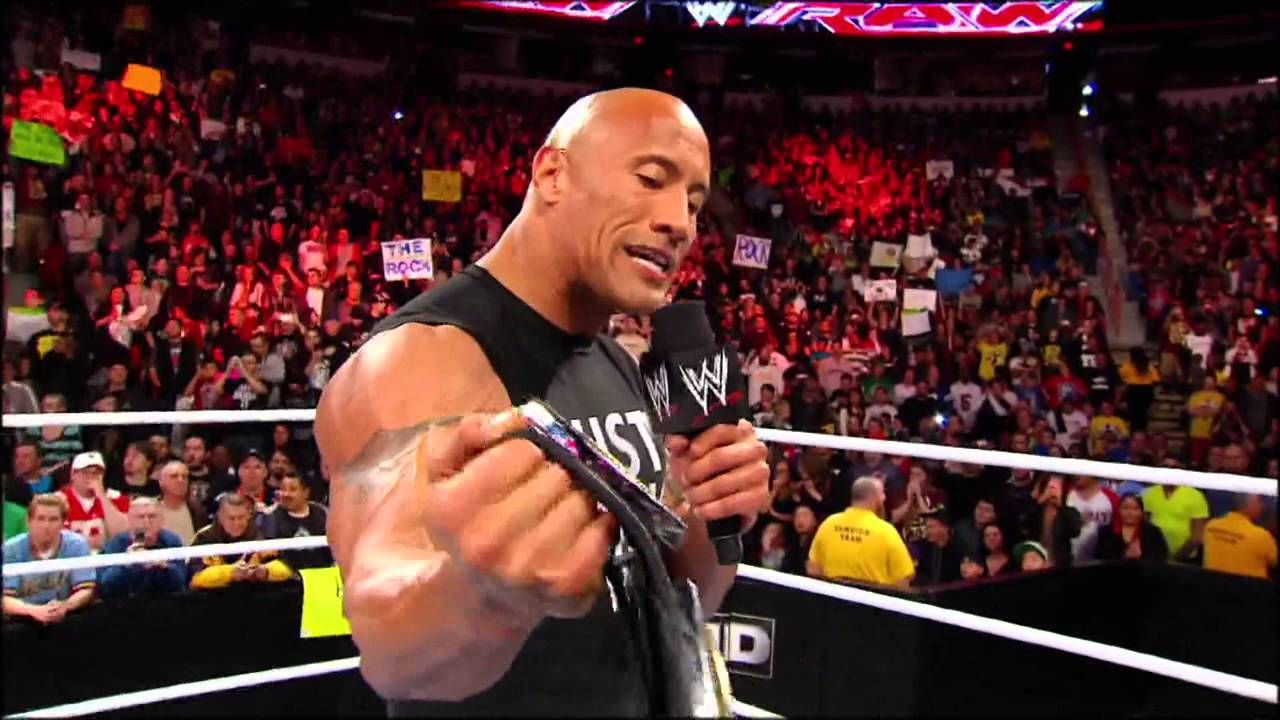 The Rock as WWE Champion in 2013