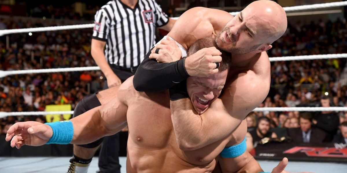 Cesaro vs John Cena Monday Night Raw 2015