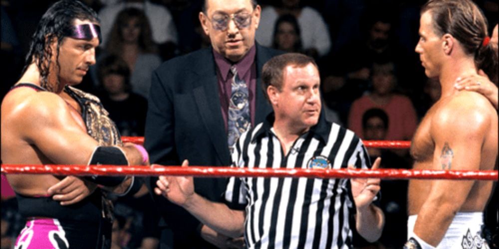 Early Hebner Bret Hart Shawn Michaels