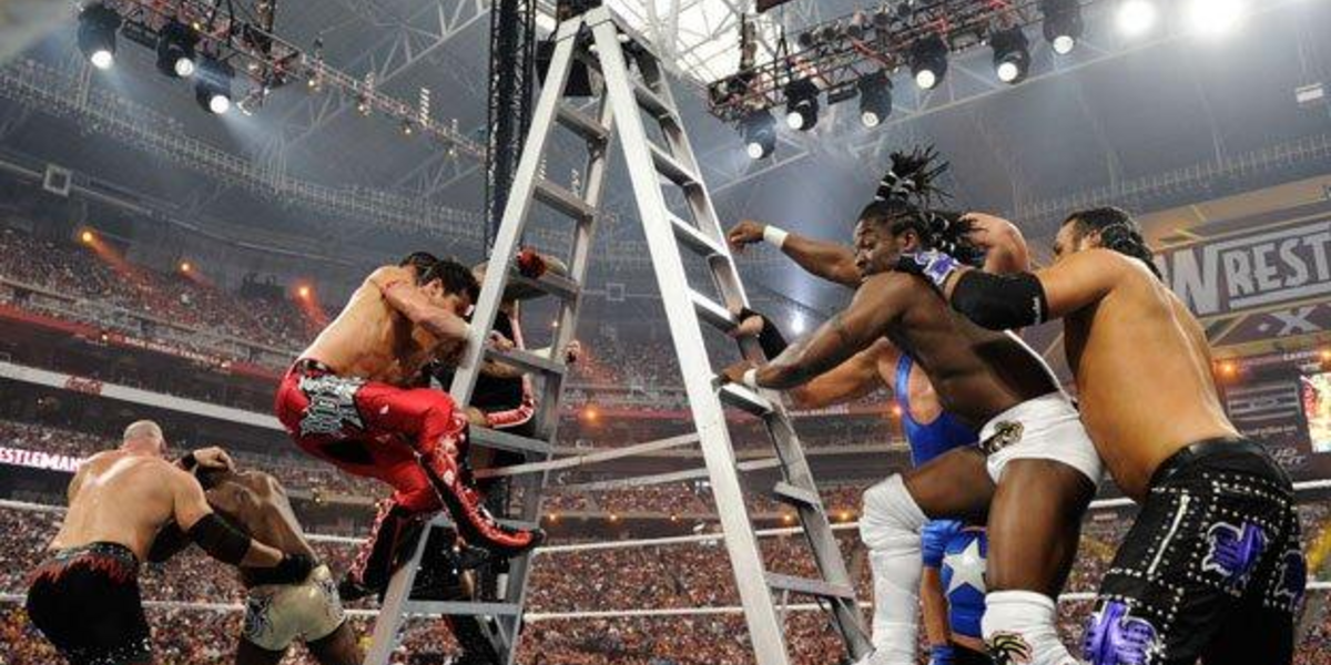Everyone fights for a ladder at WrestleMania 26