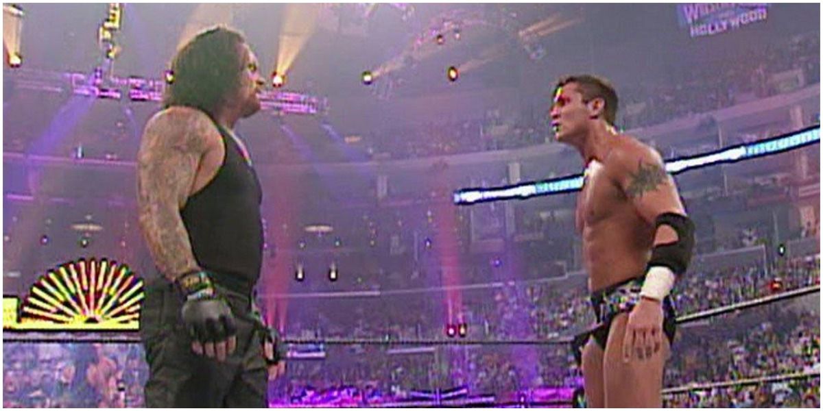WWE Randy Orton And Undertaker Staring Off In The Ring