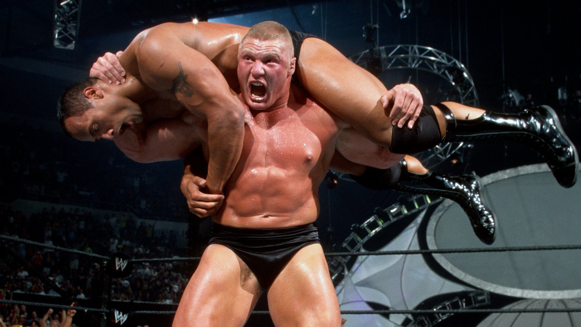 The Rock vs. Brock Lesnar at SummerSlam 2002