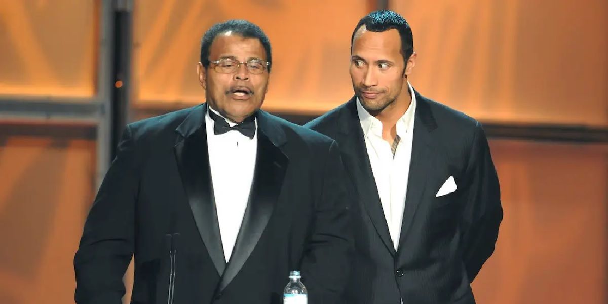 The Rock inducts his dad into HOF