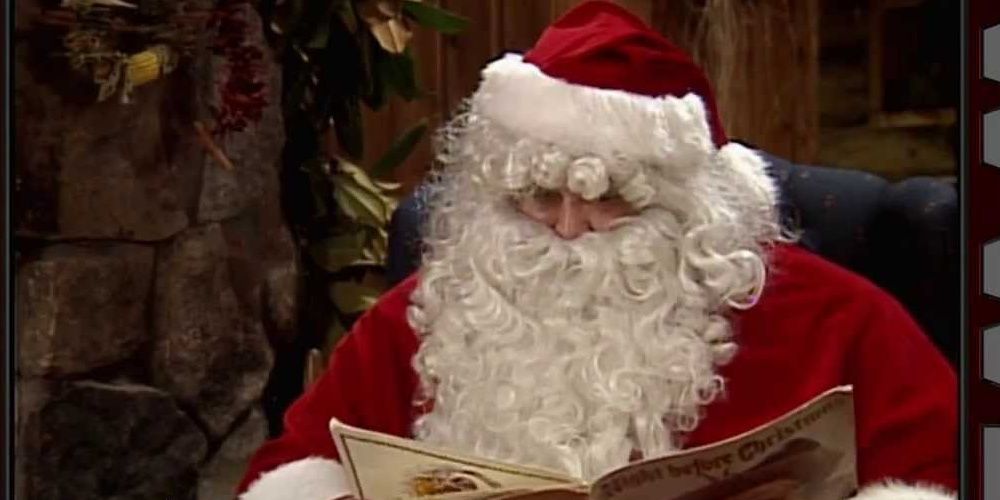 Photo of The Shockmaster dressed as Santa Claus.