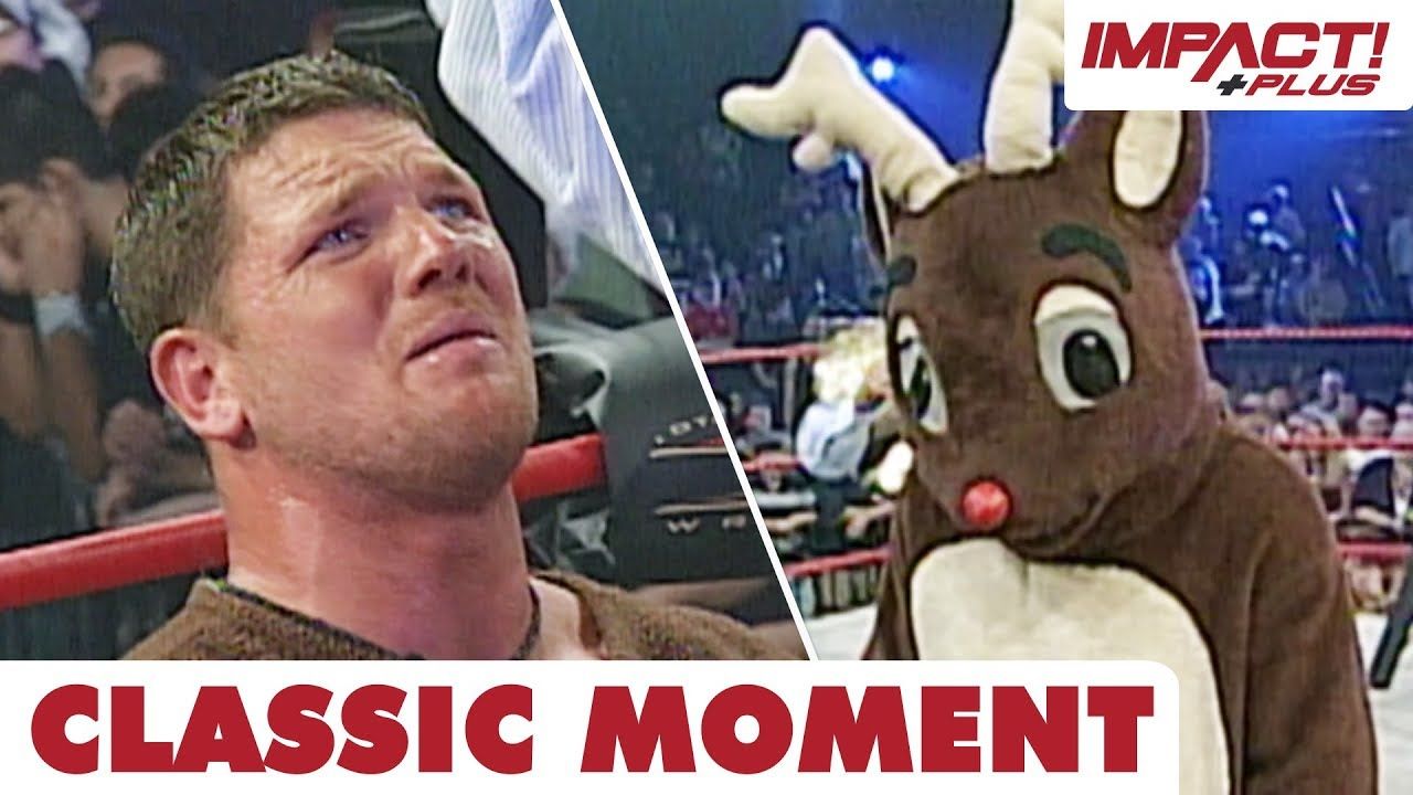 TNA: AJ Styles wears a Reindeer Costume