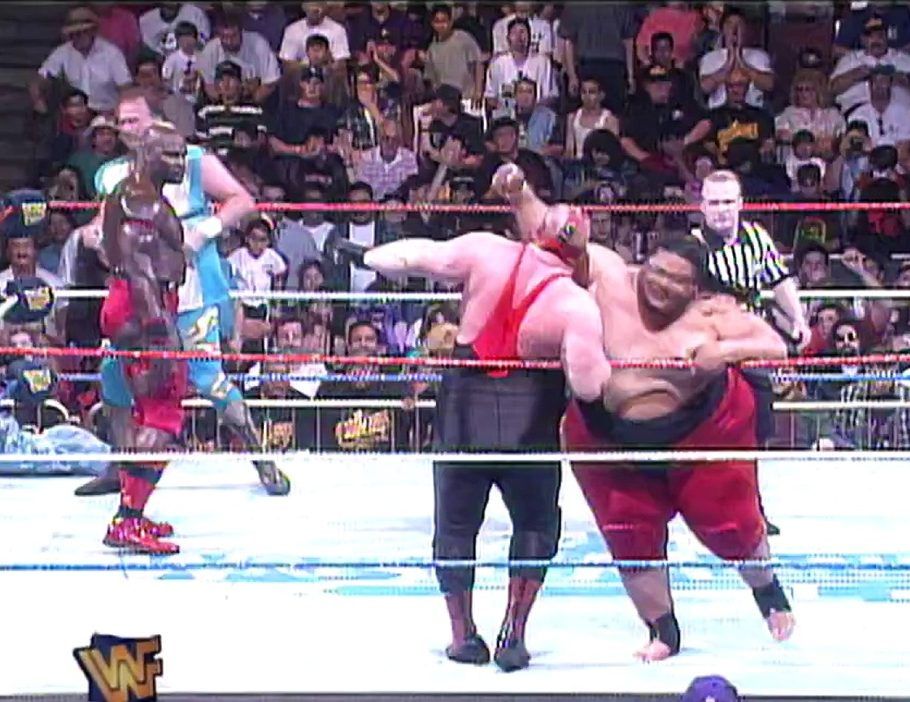 Ahmed Johnson, Jake Roberts &amp; Yokozuna vs. Camp Cornette (WrestleMania XII)