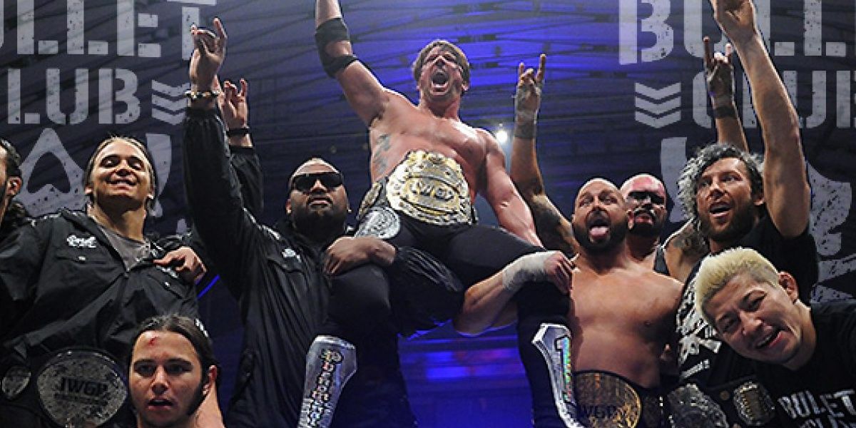 AJ Styles and his fellow members of Bullet Club.