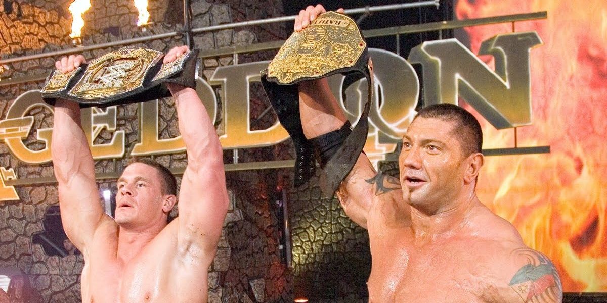 John Cena and Batista tag team champions