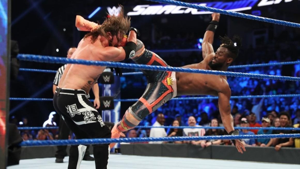 WWE Kofi Kingston Delivering Trouble In Paradise For AJ Styles