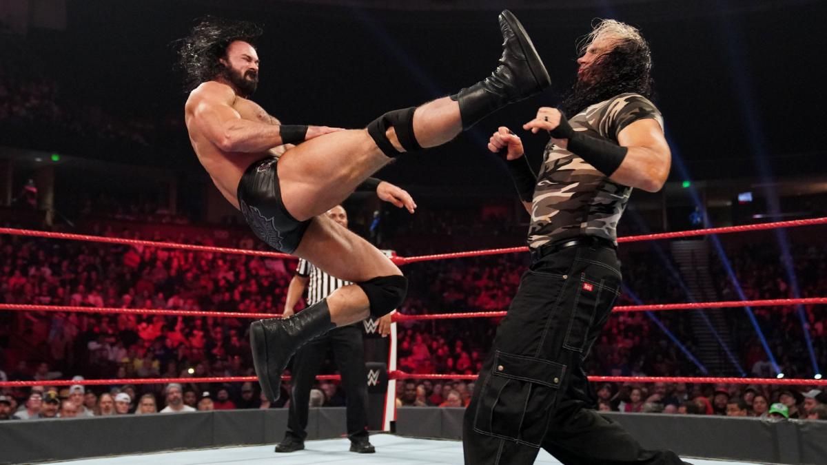 WWE Drew McIntyre Delivering Claymore Kick To Matt Hardy