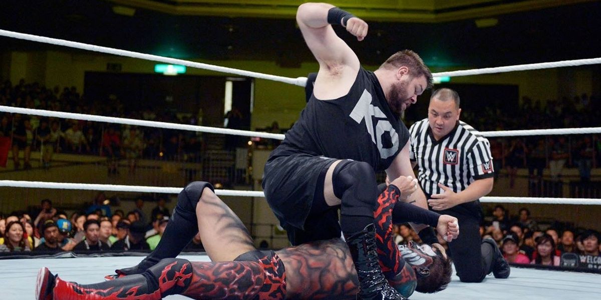 Kevin Owens versus Finn Balor Beast in the East