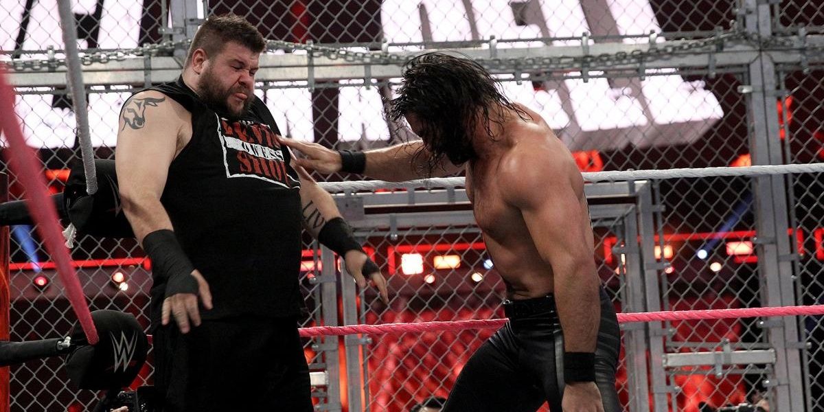 Kevin Owens versus Seth Rollins Hell in a Cell
