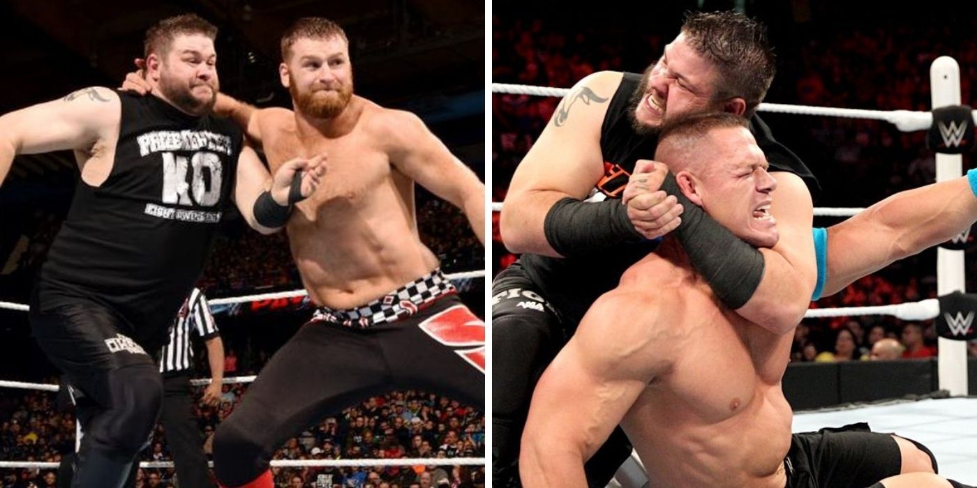 Kevin Owens versus Sami Zayn and Kevin Owens versus John Cena