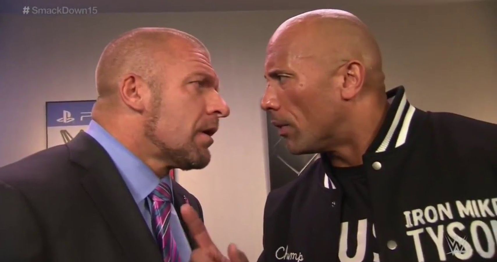 Triple H and The Rock wwe