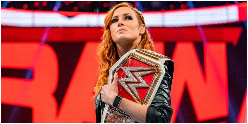 Becky Lynch as the RAW Women's Champion