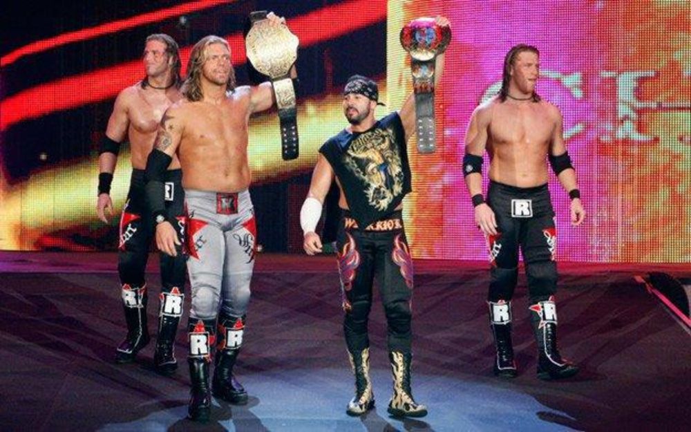 Chavo Guerrero, Edge, Curt Hawkins, and Zack Ryder