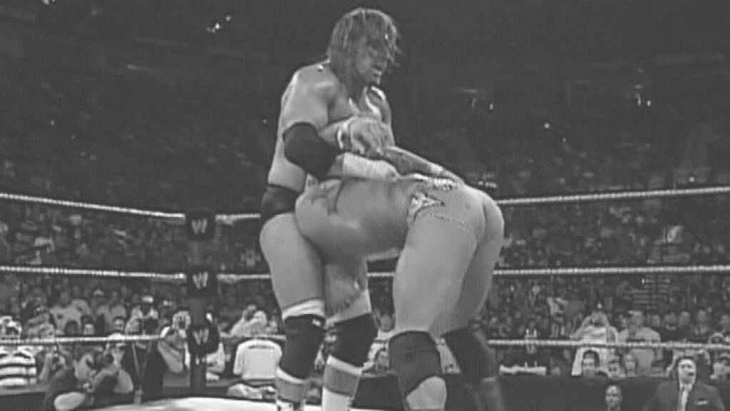 WWE Triple H Attempting A Pedigree On Randy Orton