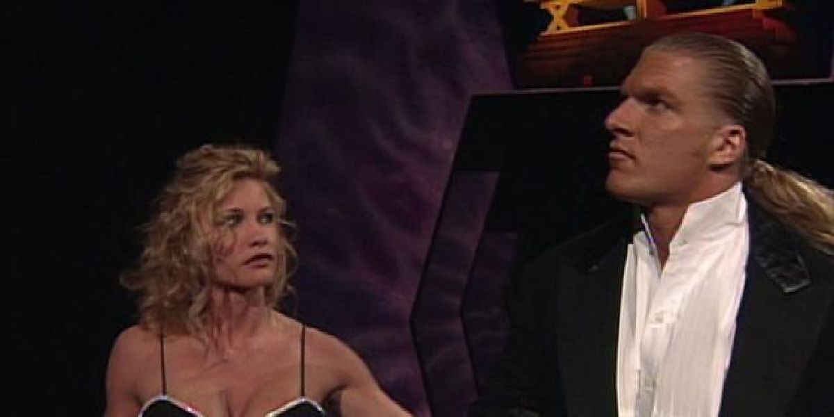 Triple H and Sable during his WM 12 entrance
