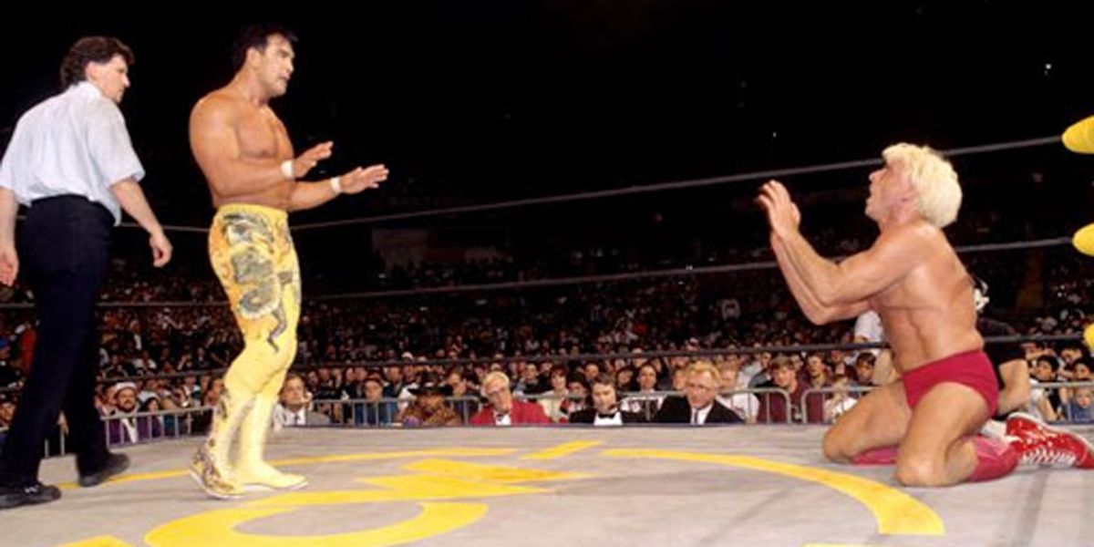 Ricky Steamboat vs. Ric Flair at Spring Stampede 1994.