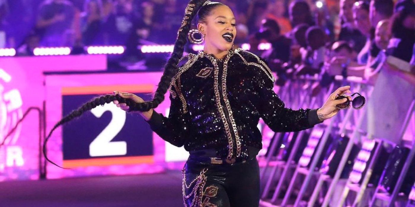 Bianca Belair in the 2020 WWE Royal Rumble.