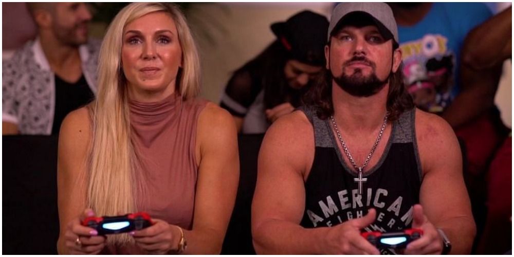 Charlotte Flair and AJ Styles