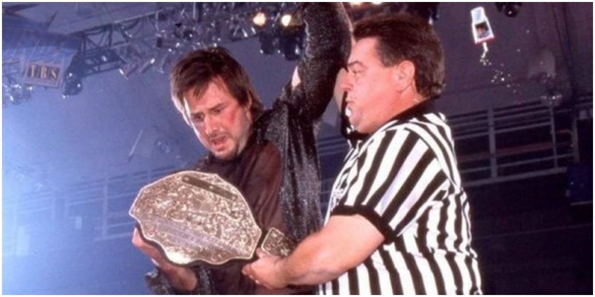 David Arquette with WCW Championship