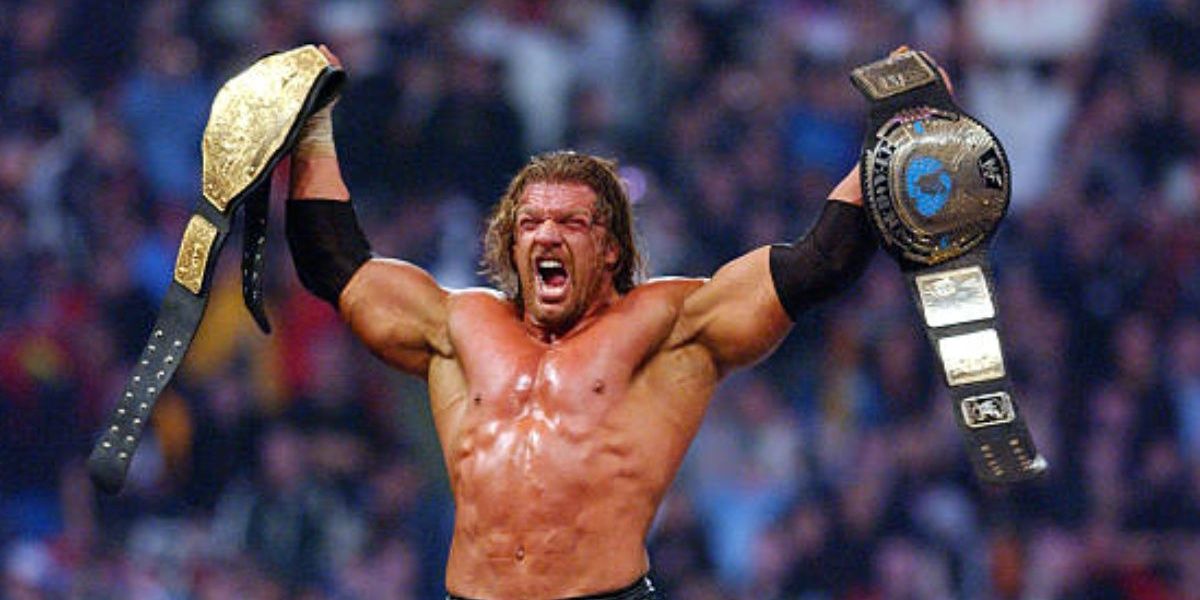 Triple H poses as Undisputed Champion