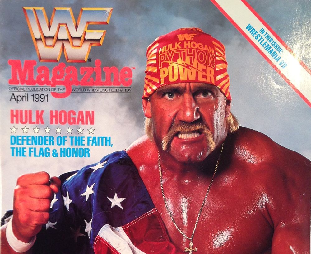 Hulk Hogan on the cover of WWF Magazine