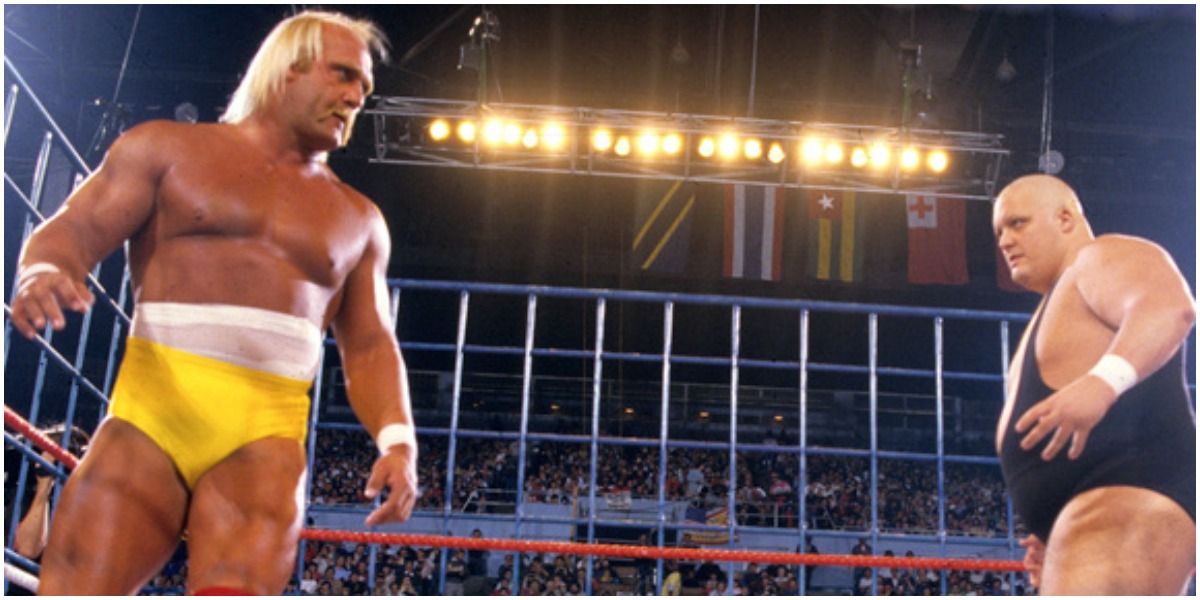 Hogan vs King Kong Bundy Steel cage